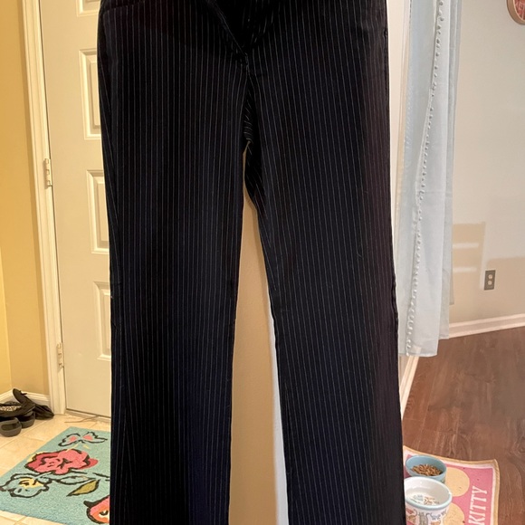 Express Design Studio “Editor” slacks. Pinstripe, flare leg. 4 regular. NWOT - Picture 3 of 15